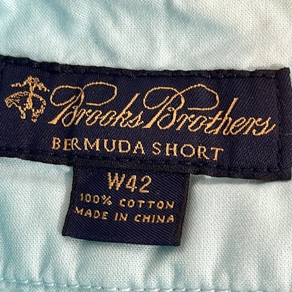BROOKS BROTHERS BERMUDA COTTON SHORTS Front & Back Pockets SIZE 42 - Picture 5 of 7